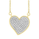 LADIES NECKLACE 0.20CT ROUND DIAMOND 10K YELLOW GOLD