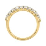 14K Yellow Gold 3.00Ct Multi Shape Diamond Ring Round, Pear & Marquise Cut Cluster Ring For Women (Color F-G -Clarity Vs1/Vs2) - Image 2