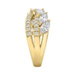 14K Yellow Gold Ladies Crossover Fashion Ring 1 3/4Ct Round & Marquise Diamond (Color F-G -Clarity Vs1/Vs2) - Image 3