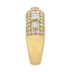 14K YELLOW GOLD 1 1/4CT ROUND/BAGUETTE/PRINCESS DIAMOND LADIES BAND - Image 2