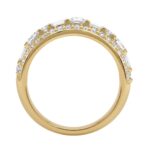 14K YELLOW GOLD 1 1/4CT ROUND/BAGUETTE/PRINCESS DIAMOND LADIES BAND - Image 3