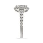 14K WHITE GOLD 1 3/4CT ROUND/BAGUETTE/HEZAGON STEP CUT DIAMOND LADIES RING - Image 4