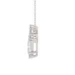 14K WHITE GOLD 1.00CT ROUND/MARQUISE/PEAR/LONG HEXAGON STEP CUT LADIES NECKLACE - Image 2