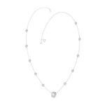14K WHITE GOLD 2 1/4CT ROUND DIAMOND LADIES NECKLACE - Image 3