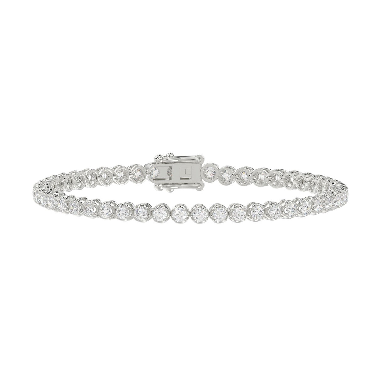 14K WHITE GOLD 3.00CT ROUND DIAMOND LADIES BRACELET 1 14K WHITE GOLD 3.00CT ROUND DIAMOND LADIES BRACELET - Image 1