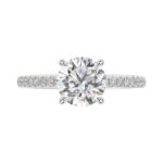 14K WHITE GOLD 1 3/4CT ROUND DIAMOND LADIES RING (CENTER STONE ROUND DIAMOND 1 1/2CT) - Image 5