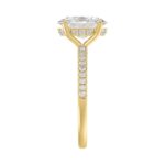 14K YELLOW GOLD 2 1/5CT ROUND/OVAL DIAMOND LADIES RING (CENTER STONE OVAL DIAMOND 2CT) - Image 4