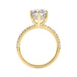 14K YELLOW GOLD 6.00CT MARQUISE/ROUND DIAMOND LADIES RING (CENTER STONE MARQUISE DIAMOND 5CT) - Image 2