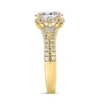 LADIES RING 2 1/2CT ROUND/BAGUETTE/OVAL DIAMOND 14K YELLOW GOLD (CENTER STONE OVAL DIAMOND 3.00CT) - Image 3