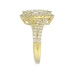 14K YELLOW GOLD 2 3/4CT ROUND/MARQUISE DIAMOND LADIES RING (CENTER STONE MARQUISE DIAMOND 2CT) - Image 4