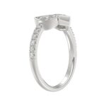 14K WHITE GOLD 1.00CT ROUND/PEAR/HEXAGON DIAMOND LADIES RING - Image 3