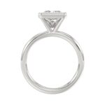 LADIES SOLITAIRE RING 3CT PRINCESS DIAMOND 14K WHITE GOLD (CENTER STONE PRINCESS DIAMOND 3CT ) - Image 2