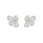 14K WHITE GOLD 1.00CT ROUND/PEAR DIAMOND LADIES EARRINGS
