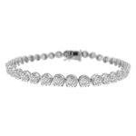 LADIES BRACELET 2.00CT ROUND DIAMOND STERLING SILVER/WHITE