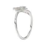 Elegant Ladies Heart Ring 0.15Ct Round Diamond Sterling Silver White Romantic Promise Jewelry For Women - Image 4