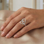 Ladies Elysian Heart Ring 0.15Ct Round Diamond Sterling Silver White – Romantic Fine Jewelry For Women - Image 6