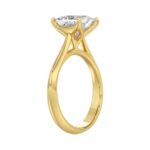 LADIES SOLITAIRE RING 2CT PRINCESS DIAMOND 14K YELLOW GOLD - Image 3