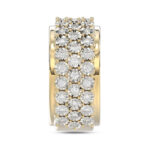 MEN'S BAND 2.00CT ROUND DIAMOND 10K YELLOW GOLD - Image 3