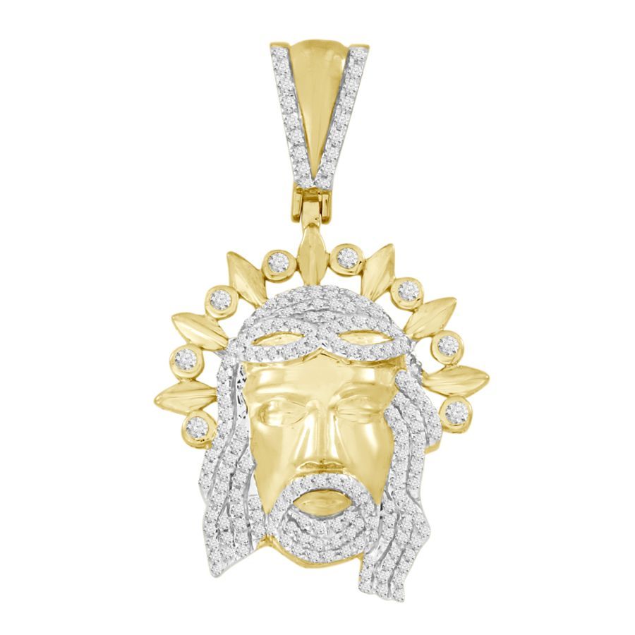 MEN'S CHARM 0.50CT ROUND DIAMOND 10K YELLOW GOLD 1 MEN'S CHARM 0.50CT ROUND DIAMOND 10K YELLOW GOLD - Image 1