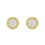 LADIES EARRINGS 0.20CT ROUND DIAMOND 14K YELLOW GOLD