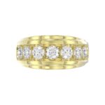 14K YELLOW GOLD 3.00CT ROUND DIAMOND MEN'S BAND - Image 5