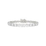 LADIES BRACELET 6 1/2CT ROUND DIAMOND 14K WHITE GOLD