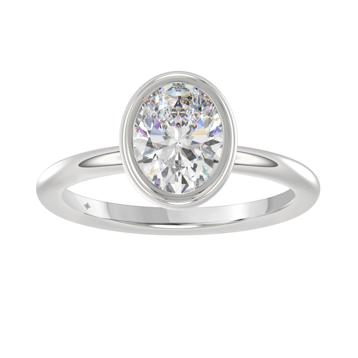 LADIES SOLITAIRE RING 2CT OVAL DIAMOND 14K WHITE GOLD (CENTER STONE OVAL DIAMOND 2CT ) 1 LADIES SOLITAIRE RING 2CT OVAL DIAMOND 14K WHITE GOLD (CENTER STONE OVAL DIAMOND 2CT ) - Image 1