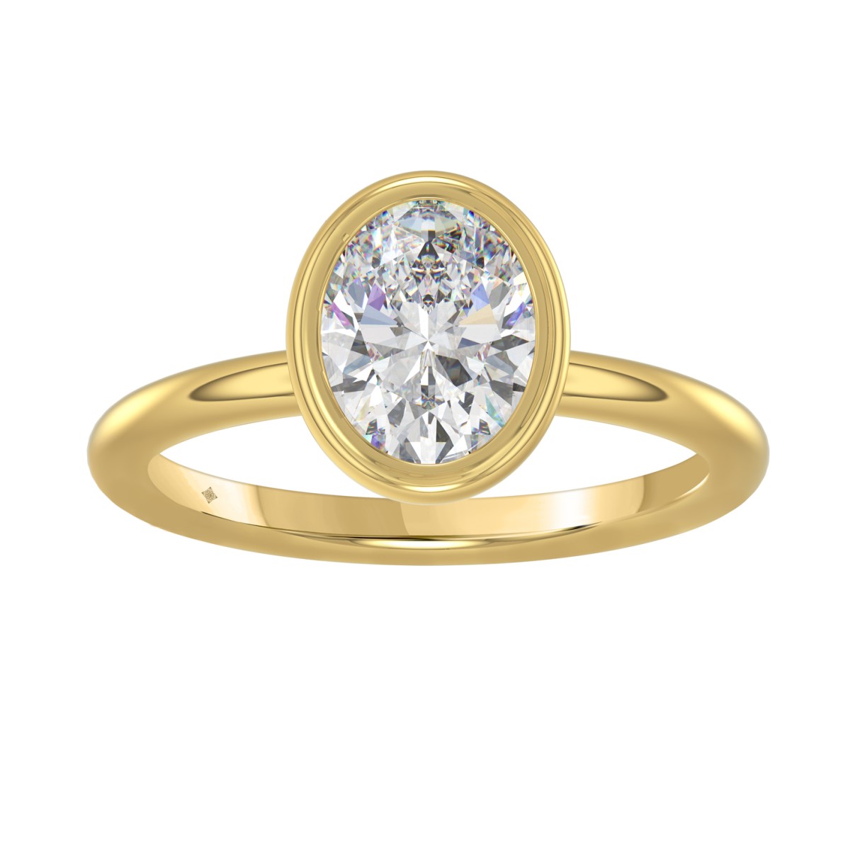 LADIES SOLITAIRE RING 2CT OVAL DIAMOND 14K YELLOW GOLD (CENTER STONE OVAL DIAMOND 2CT ) 1 LADIES SOLITAIRE RING 2CT OVAL DIAMOND 14K YELLOW GOLD (CENTER STONE OVAL DIAMOND 2CT ) - Image 1