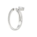14K WHITE GOLD 1 1/4CT ROUND/LOZENGE DIAMOND LADIES RING - Image 3