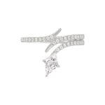 14K WHITE GOLD 1 1/4CT ROUND/LOZENGE DIAMOND LADIES RING - Image 5
