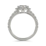14K WHITE GOLD 1 3/4CT ROUND/BAGUETTE/HEZAGON STEP CUT DIAMOND LADIES RING - Image 2