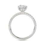 14K WHITE GOLD 1 3/4CT ROUND/PEAR DIAMOND LADIES RING (CENTER STONE PEAR DIAMOND 1 1/2CT) - Image 2