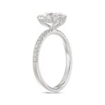 14K WHITE GOLD 1 3/4CT ROUND/PEAR DIAMOND LADIES RING (CENTER STONE PEAR DIAMOND 1 1/2CT) - Image 3