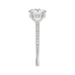 14K WHITE GOLD 2 1/4CT ROUND DIAMOND LADIES RING (CENTER STONE ROUND DIAMOND 2CT) - Image 4