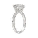 14K WHITE GOLD 2 1/4CT ROUND/EMERALD DIAMOND LADIES RING (CENTER STONE EMERALD DIAMOND 2.00CT) - Image 3