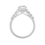 14K WHITE GOLD 2 3/8CT ROUND DIAMOND LADIES RING (CENTER STONE ROUND DIAMOND 2CT ) - Image 2