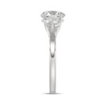 14K WHITE GOLD 2 5/8CT ROUND/HALFMOON DIAMOND LADIES RING (CENTER STONE ROUND DIAMOND 2CT) - Image 4