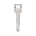 14K WHITE GOLD 2.00CT EMERALD DIAMOND LADIES BAND - Image 4