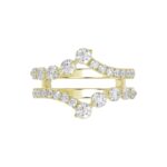 14K YELLOW GOLD 1.00CT ROUND DIAMOND LADIES WRAP RING - Image 5