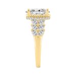 14K YELLOW GOLD 4.00CT ROUND/OVAL/MARQUISE DIAMOND LADIES RING (CENTER STONE OVAL DIAMOND 3CT) - Image 3