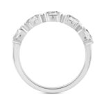LADIES BAND 1CT OVAL DIAMOND 14K WHITE GOLD - Image 2