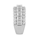 LADIES BAND 3 1/2CT ROUND/EMERALD DIAMOND 14K WHITE GOLD - Image 3