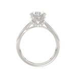LADIES BRIDAL SET 4 1/2CT ROUND/OVAL DIAMOND 14K WHITE GOLD (CENTER STONE OVAL DIAMOND 3.00CT) - Image 3