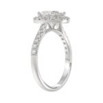 LADIES RING 1 1/2CT ROUND/OVAL DIAMOND 14K WHITE GOLD (CENTER STONE OVAL DIAMOND 1CT) - Image 3