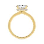 LADIES RING 2 1/6CT ROUND/OVAL DIAMOND 14K YELLOW GOLD (CENTER STONE OVAL DIAMOND 2.00CT) - Image 3