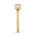 LADIES RING 2 1/6CT ROUND/OVAL DIAMOND 14K YELLOW GOLD (CENTER STONE OVAL DIAMOND 2.00CT) - Image 2