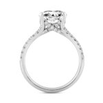 LADIES RING 3 1/2CT ROUND DIAMOND 14K WHITE GOLD (CENTER STONE ROUND DIAMOND 3CT ) - Image 2