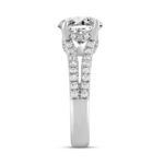 LADIES RING 3 1/2CT ROUND DIAMOND 14K WHITE GOLD (CENTER STONE ROUND DIAMOND 3CT ) - Image 3