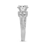 LADIES RING 3 1/3CT ROUND DIAMOND 14K WHITE GOLD (CENTER STONE ROUND DIAMOND 2CT ) - Image 3
