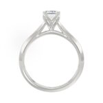 LADIES SOLITAIRE RING 1 1/2CT EMERALD DIAMOND 14K WHITE GOLD - Image 2